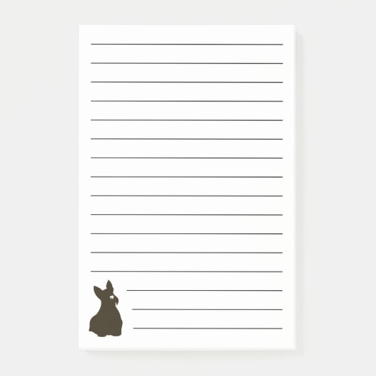 Hand getrokken Scottie Dog Post-it® notes (Voorkant)
