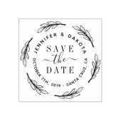 Hand getrokken Script & Botanische krans Bewaar de Rubberstempel (Afrduk)