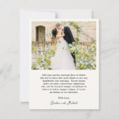 Hand getrokken taart Doodle moderne bruiloft Bedankkaart (Achterkant)