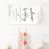 Hand getrokken takken bruiloft welkom banner (Insitu)