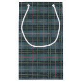 Hand getrokken Tartan Plaid Blauwe Strepen Patroon Klein Cadeauzakje (Achterkant)