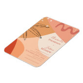 Hand getrokken terracotta Abstracte bruiloft uitno Magneet (Linkerzijde)