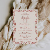 Hand getrokken terracotta Lijst bruiloft Kaart