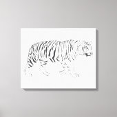 Hand getrokken tijger tekening Poster Canvas Afdruk (Voorkant)