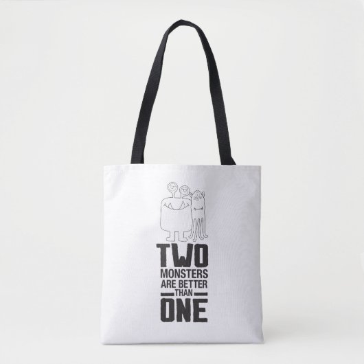 Hand getrokken twee Monster Art Monster Halloween Draagtas (Voorkant)