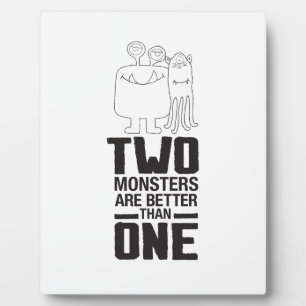 Hand getrokken twee Monster Art Monster Halloween Fotoplaat
