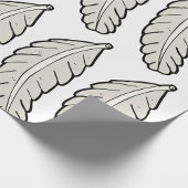 Hand getrokken veren minimalistische Natuur Cadeaupapier