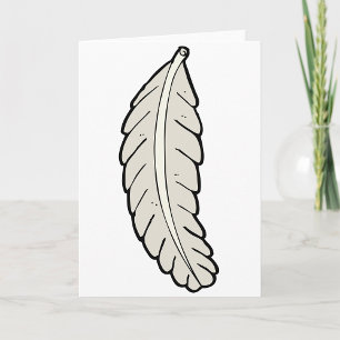 Hand getrokken veren minimalistische Natuur Kaart