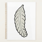 Hand getrokken veren minimalistische Natuur Planner (Voorkant)