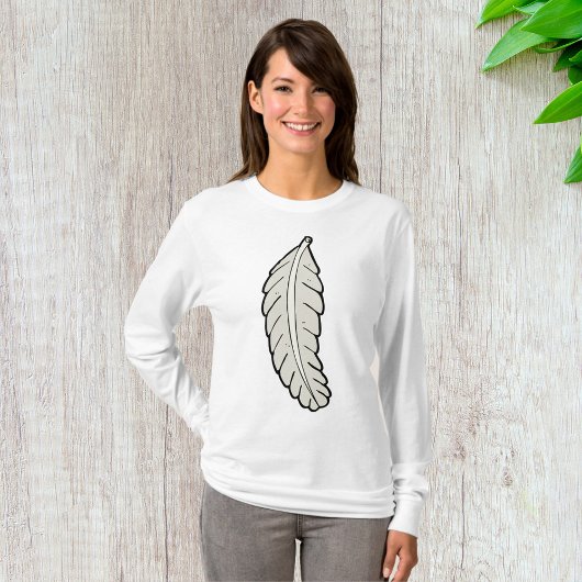Hand getrokken veren minimalistische Natuur T-shirt