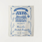 Hand getrokken vers uit de markt Vrijgezellenfeest Wandkleed (Voorkant)