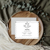 Hand getrokken voordat we gaan dineren repetitie d aankondiging