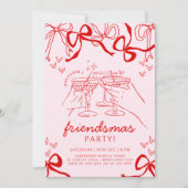 Hand getrokken Vriendjes als Party Uitnodiging (Voorkant)