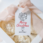 Hand getrokken Vrolijk Kerstfeest Gepersonaliseerd Cadeaulabel