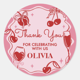 Hand getrokken vuile dertig verjaardagsfeestje ronde sticker