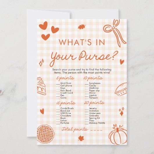 Hand getrokken wat er in uw portemonnee Baby showe Kaart (Voorkant)