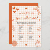 Hand getrokken wat er in uw portemonnee Baby showe Kaart (Voorkant / Achterkant)