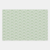 Hand getrokken Waterverf Green Bows Wrapping Paper (Voorkant 2)