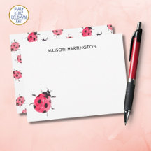 Hand getrokken Waterverf lieveheersbeestje grillig