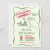 Hand Getrokken Wenies en Tiny's Verjaardagsfeest Kaart (Voorkant)