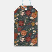 Hand getrokken  Winter Florals Gift Label Cadeaulabel (Achterkant)