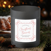 Hand getrokken Winter Kerstkaars Product Label