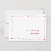 Hand getrokken zal je Maid of Honor voorstel Kaart (Voorkant)