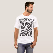 Hand getrokken Zebra:  print. T-shirt (Voorkant volledig)