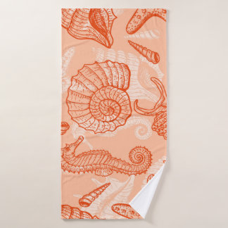 Hand getrokken Zee: Badhanddoek