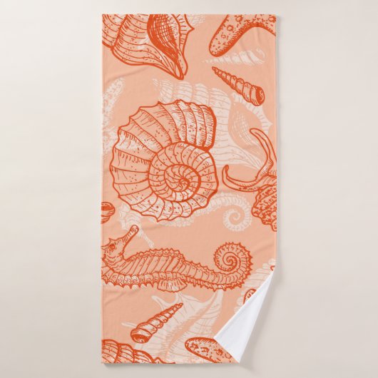 Hand getrokken Zee: Badhanddoek (Badhanddoek)