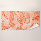 Hand getrokken Zee: Badhanddoek (Badhanddoek)