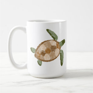 Hand getrokken Zee Schildpad Koffie Mok
