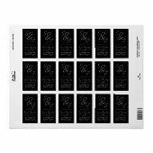 Hand getrokken zwart en wit bruiloft retour adres etiket (Full Sheet)