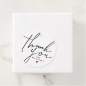 Hand getrokken zwart wit bruiloft dank u bedankjes labels (In situ)