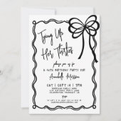 Hand getrokken zwart witte boog 40e verjaardag kaart (Voorkant)