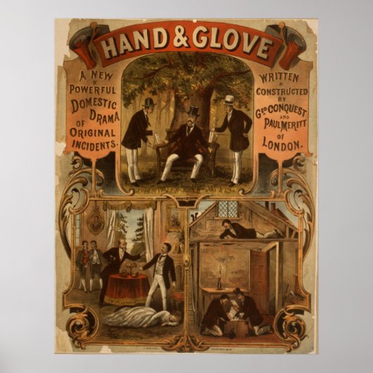Hand & Glove DRAMA Act VAUDEVILLE Poster (Voorkant)