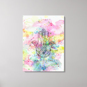 Hand HAMSA van het symbool van Fatima Canvas Afdruk