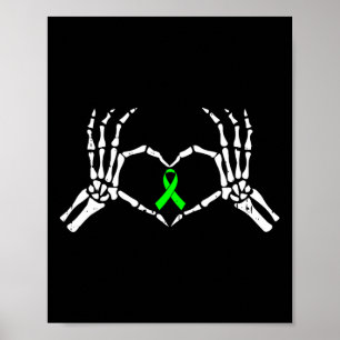 Hand Hart Mentale Gezondheid Bewustzijn Lint Warri Poster