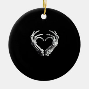Hand Hart Skelet Bone Spooky Meisjes Vrouwen Tiene Keramisch Ornament