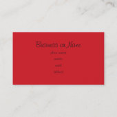 Hand Held Fan op een rode achtergrond Visitekaartje (Achterkant)