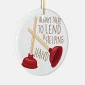 Hand helpen keramisch ornament (Rechts)