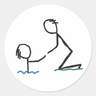 Hand helpen ronde sticker