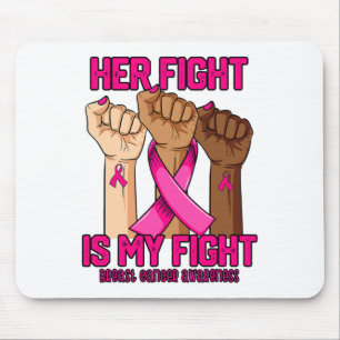 Hand Hight is My Fight Breast Cancer Awareness Muismat