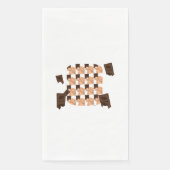 Hand holding a piece of Valentine's chocolate Servet (Voorkant)