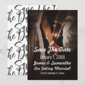 Hand-holding kerstverlichting Foto Save The Date (Voorkant / Achterkant)