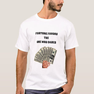 hand houden honderd dollar rekeningen geld kunst t-shirt