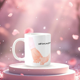 Hand in Hand Love Art - Ouder & Kind Holding Hand Extra Grote Beker