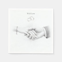 Hand in Hand Romantische Minimalistische Trouwdag