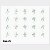 hand in hand ronde sticker (Vel)
