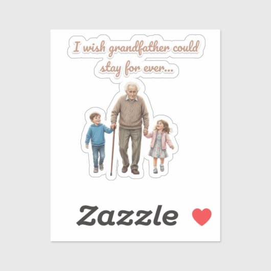 Hand in Hand with Grandpa Sticker (Vel)
